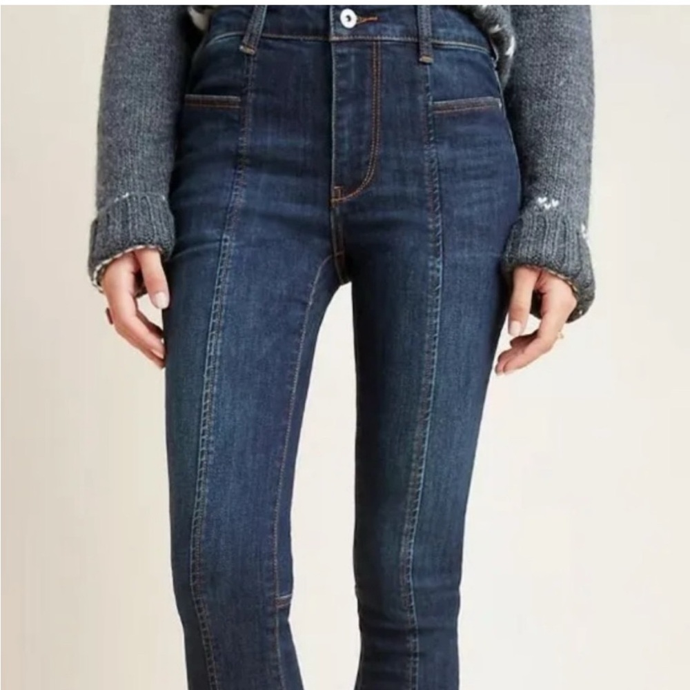 Anthropologie Pilcro High Rise Blue Jeans with Center Seam size 26